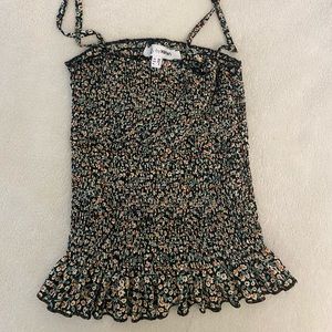Floral tube top with ties